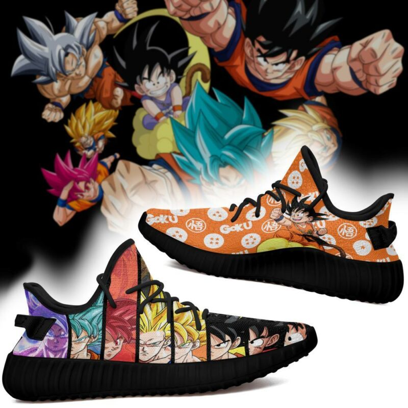 Goku Yeezy Shoes Dragon Ball Anime Sneakers Fan Gift MN03 - 3 - GearAnime