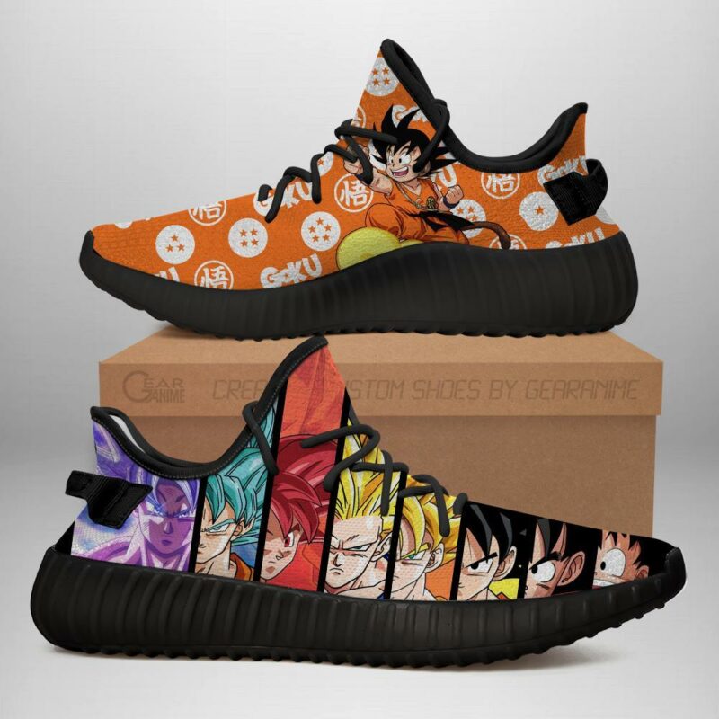 Goku Yeezy Shoes Dragon Ball Anime Sneakers Fan Gift MN03 - 1 - GearAnime