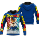 Prince Vegeta Zip Hoodie Cosplay Dragon Ball Shirt Anime Fan Gift VA06 - 1 - GearAnime