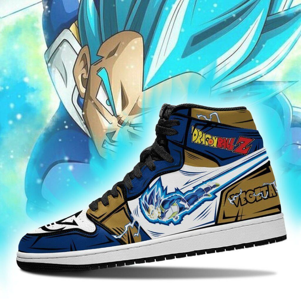 Vegeta Blue Sneakers Dragon Ball Z Custom Anime Shoes - Saiyanstore.com