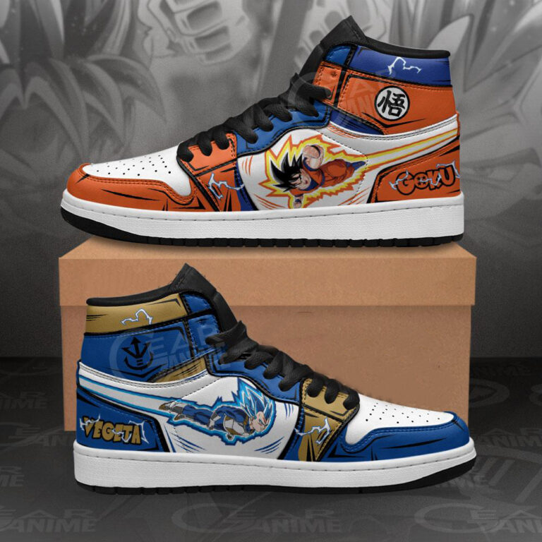 Goku and Vegeta Custom Shoes