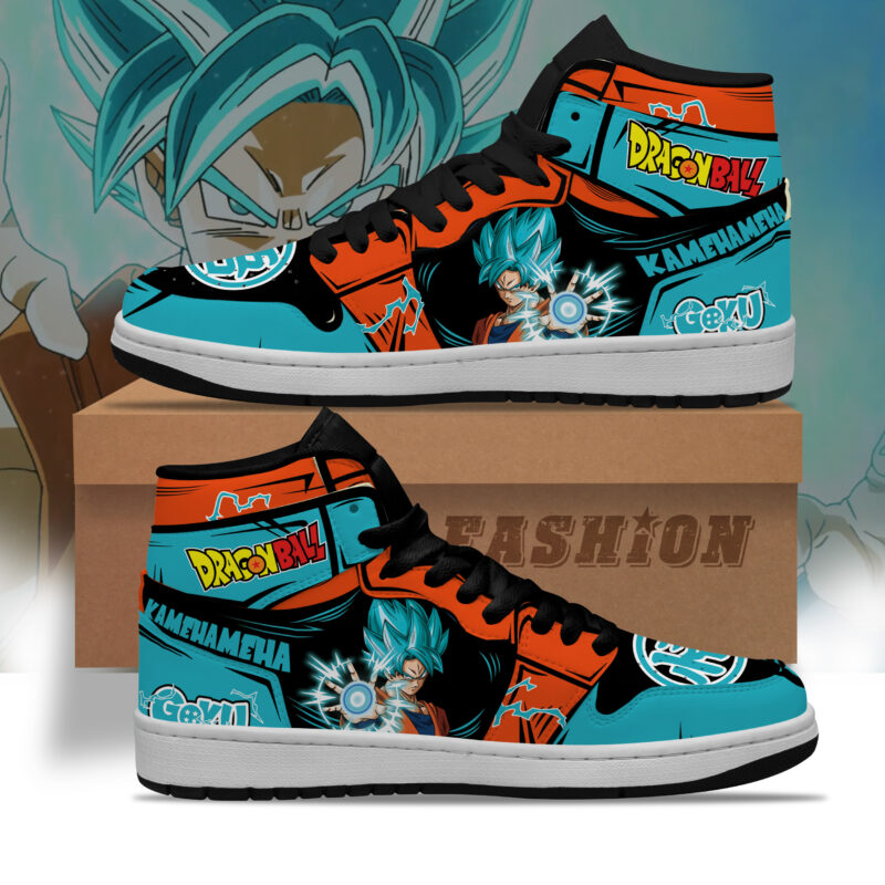 Goku SSJ Blue Custom Shoes J07 1