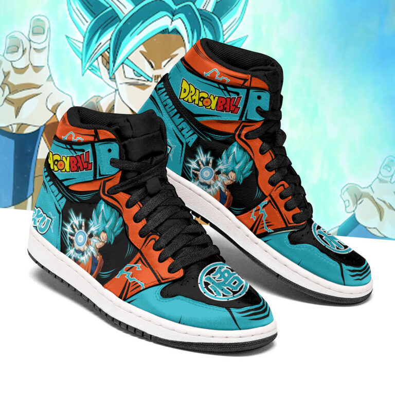 Goku SSJ Blue Custom Shoes J07 - Saiyanstore.com