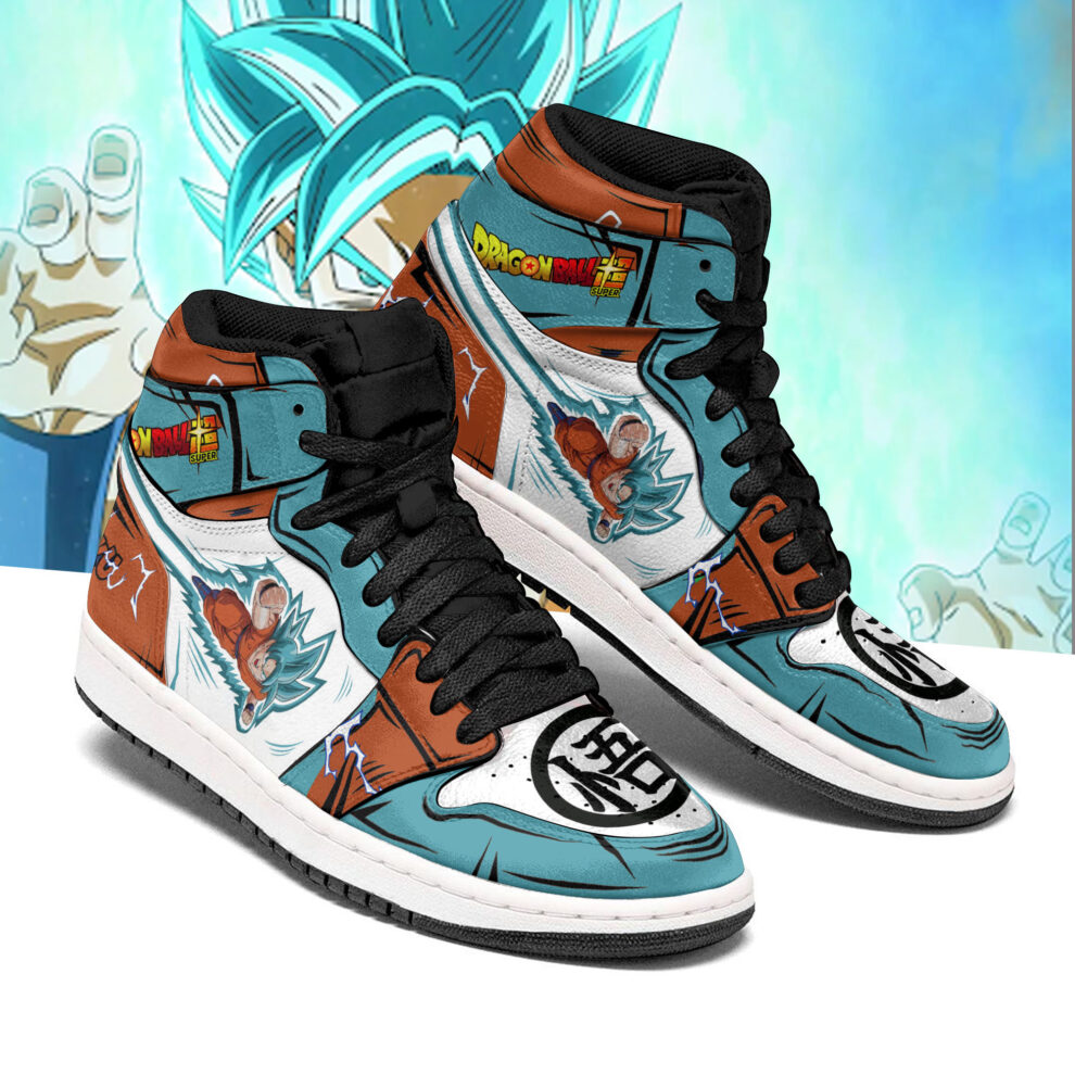 Goku SSJ Blue Custom Shoes - Saiyanstore.com