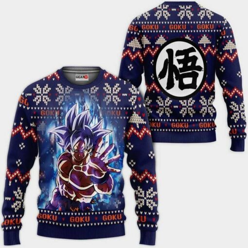 Goku Ultra Instinct Ugly Christmas Sweater Custom Dragon Ball 1