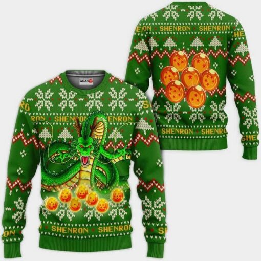 Shenron Ugly Christmas Sweater Custom Dragon Ball 1