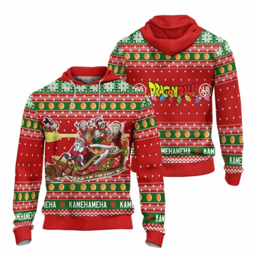 Dragon Ball Anime Ugly Christmas Sweater Red Characters Xmas Gift - LittleOwh - 4