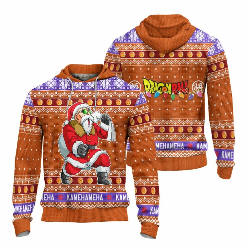 Master Roshi Dragon Ball Anime Ugly Christmas Sweater Xmas Gift - LittleOwh - 4