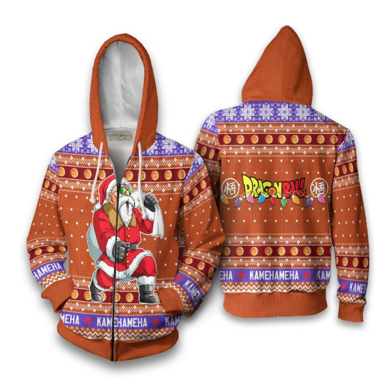 Master Roshi Dragon Ball Anime Ugly Christmas Sweater Xmas Gift - LittleOwh - 5
