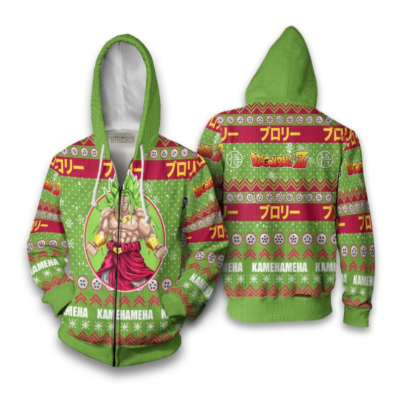 Broly Anime Ugly Christmas Sweater Dragon Ball Z Xmas Gift - LittleOwh - 5