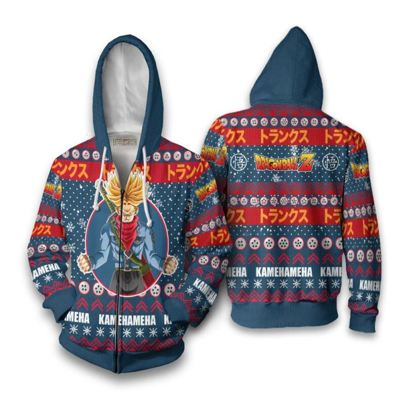 Future Trunks Anime Ugly Christmas Sweater Dragon Ball Z Xmas Gift - LittleOwh - 5