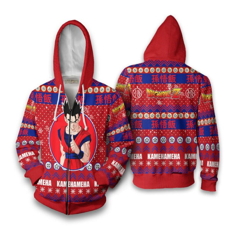 Son Gohan Anime Ugly Christmas Sweater Dragon Ball Z Xmas Gift - LittleOwh - 5
