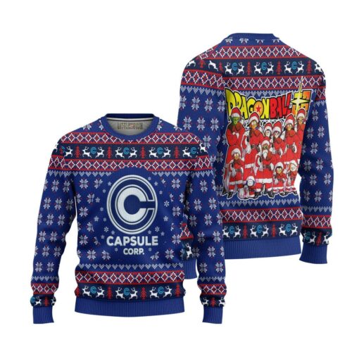 Capsule Corp Ugly Christmas Sweater Dragon Ball Anime Xmas Gift - LittleOwh - 3