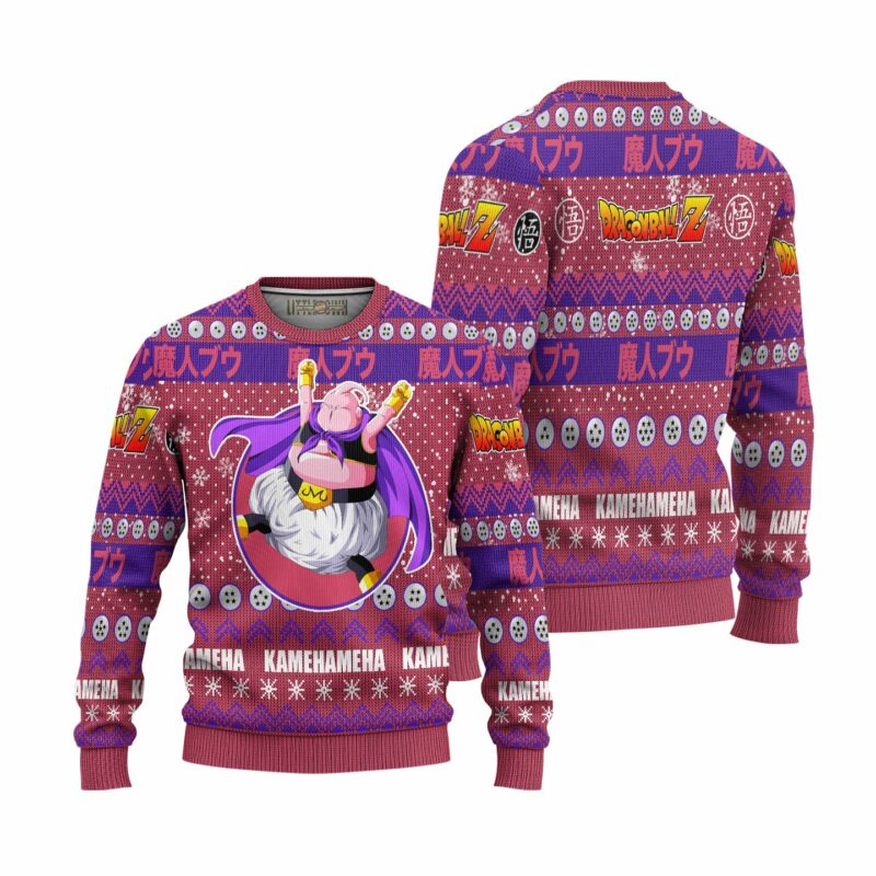 Majin Buu Anime Ugly Christmas Sweater Dragon Ball Z Xmas Gift - LittleOwh - 3
