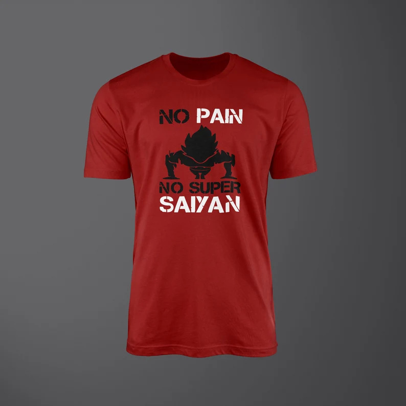 Vegeta No Pain No Super Saiyan T-Shirt 4