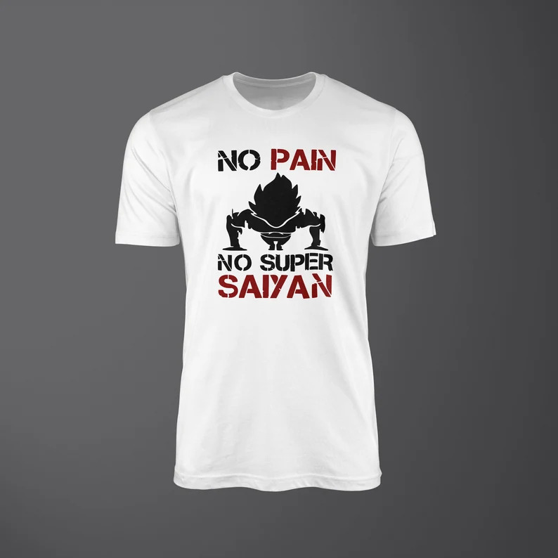 Vegeta No Pain No Super Saiyan T-Shirt 5