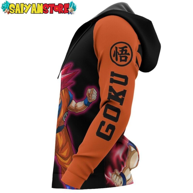 Dragon Ball Goku Saiyan God Hoodie Shirt Anime Zip Jacket 6