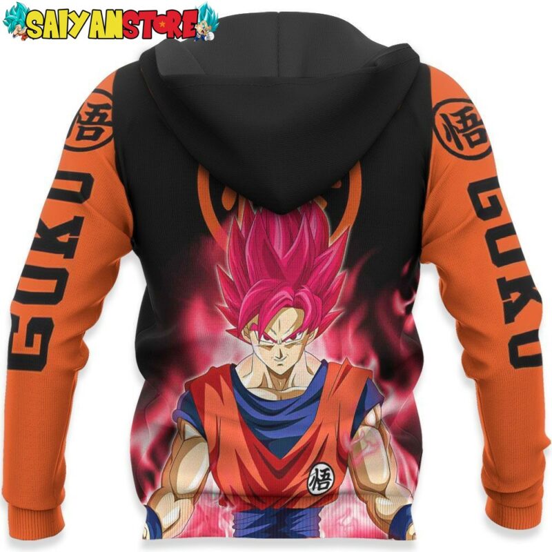 Dragon Ball Goku Saiyan God Hoodie Shirt Anime Zip Jacket 5