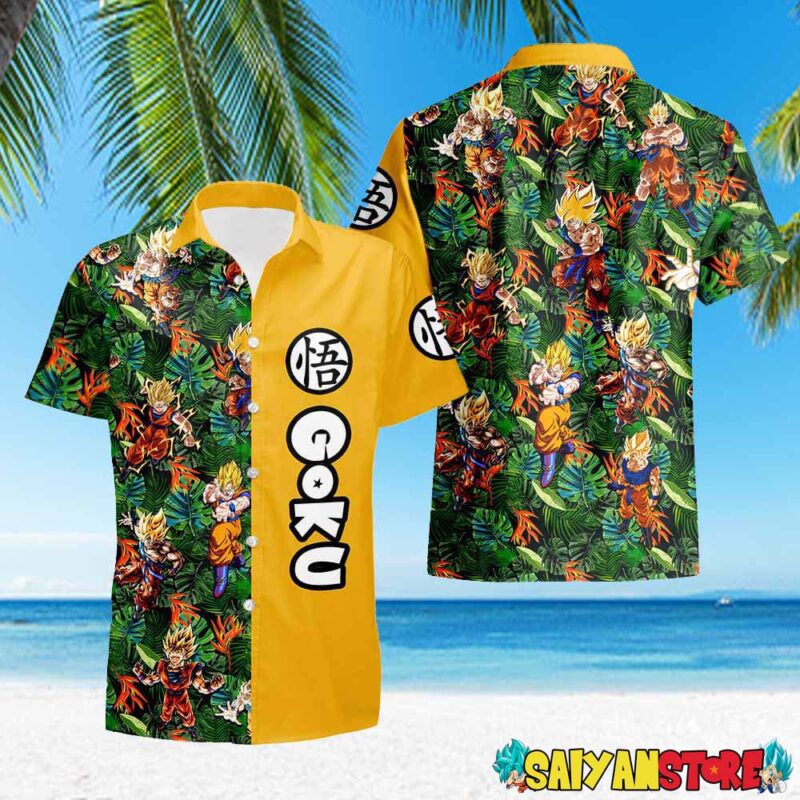 Goku Super Saiyan Dragon Ball Hawaiian Shirt GK05 - Saiyanstore.com