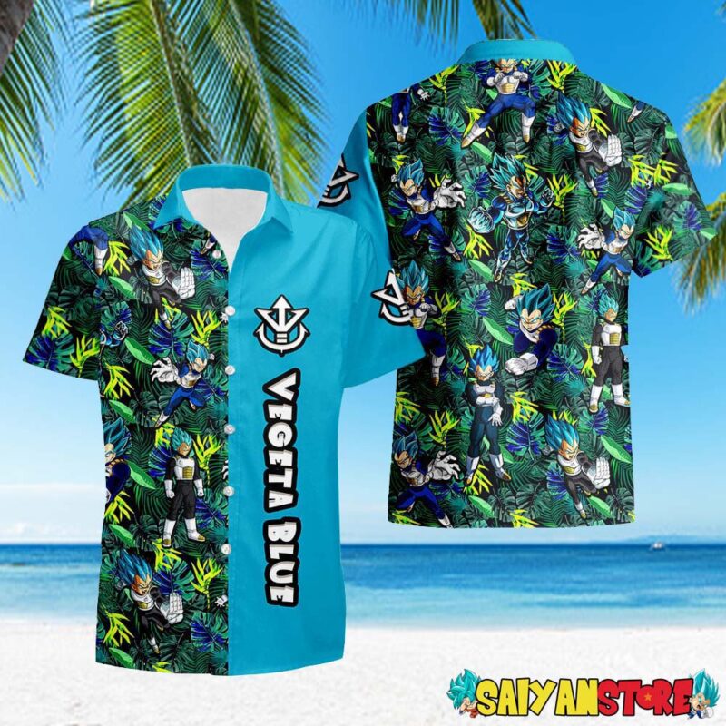 Vegeta Blue Dragon Ball Hawaiian Shirt VG07 1