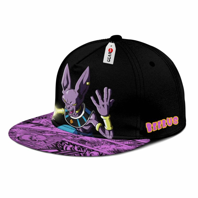 Beerus Cap Hat Custom Anime Dragon Ball Snapback 2