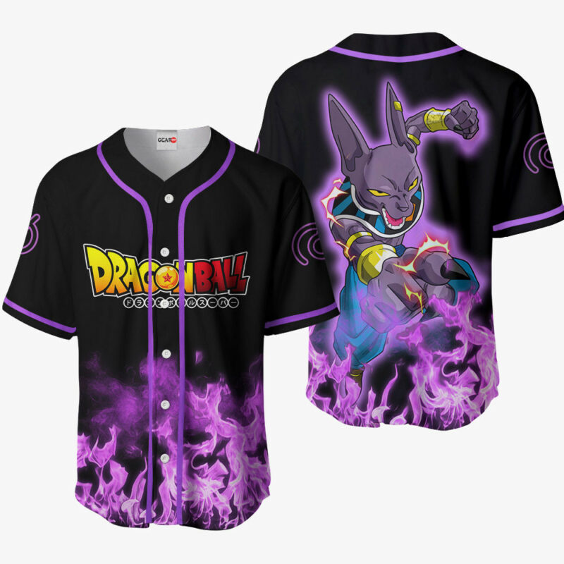 Beerus Jersey Shirt Custom Dragon Ball Anime Merch Clothes 1