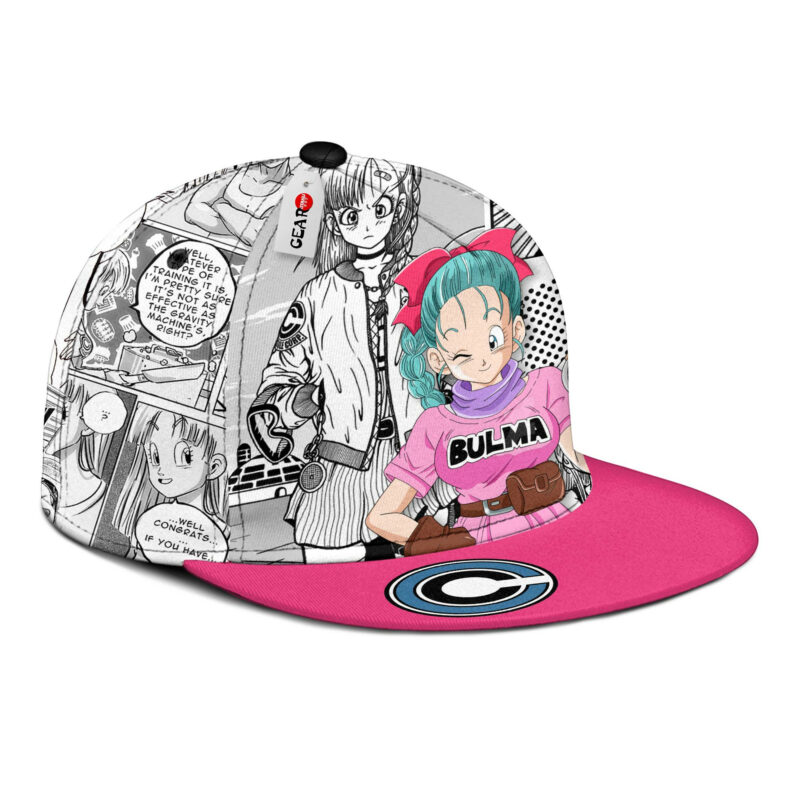 Bulma Snapback Hat Custom Dragon Ball Anime Hat Mix Manga 2