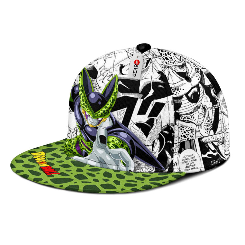 Cell Snapback Hat Custom Dragon Ball Anime Hat Mix Manga 3