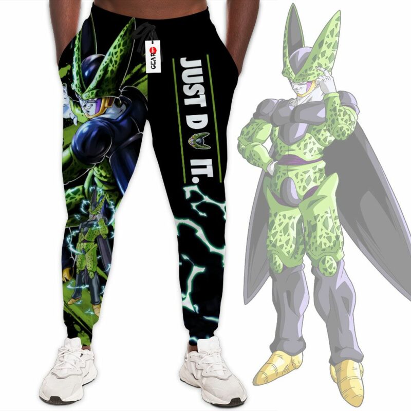 DBZ Cell Jogger Pants Just Do It Custom Anime Dragon Ball Sweatpants 1