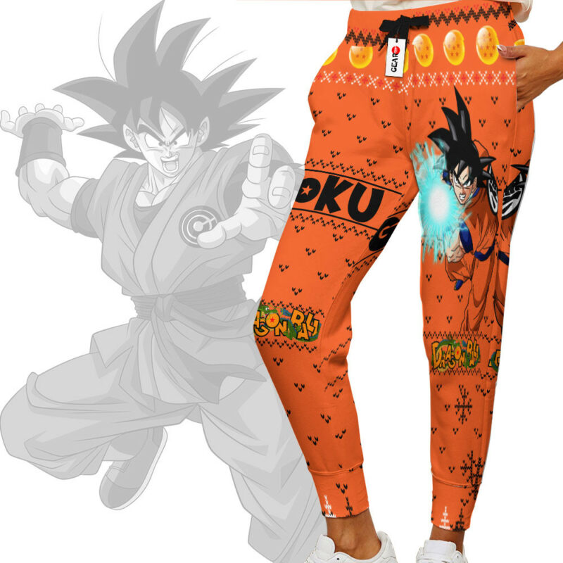 Dragon Ball Goku Custom Anime Ugly Christmas Sweatpants 2