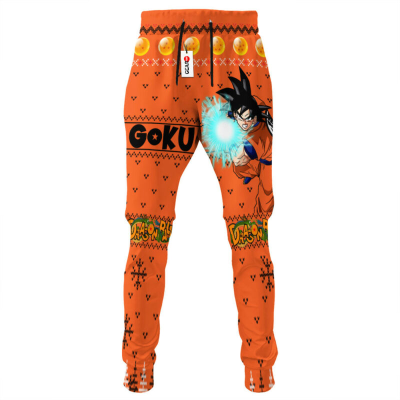 Dragon Ball Goku Custom Anime Ugly Christmas Sweatpants 4
