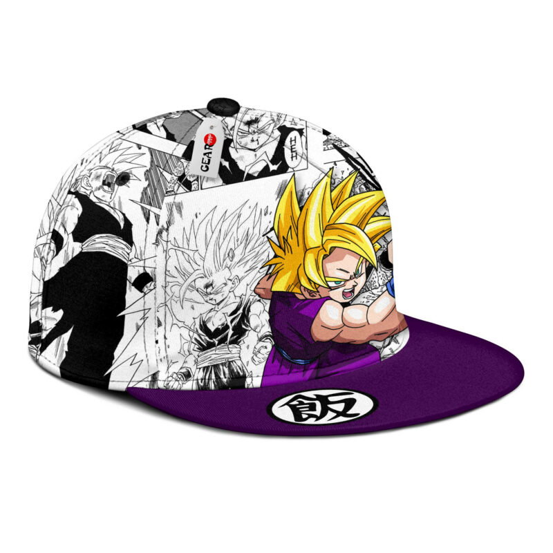 Gohan Super Saiyan Snapback Hat Custom Dragon Ball Anime Hat Mix Manga 2