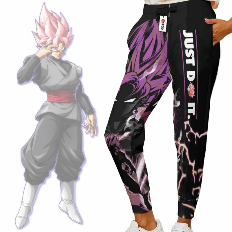 Goku Black Rose Jogger Pants Just Do It Custom Anime Dragon Ball Sweatpants 2