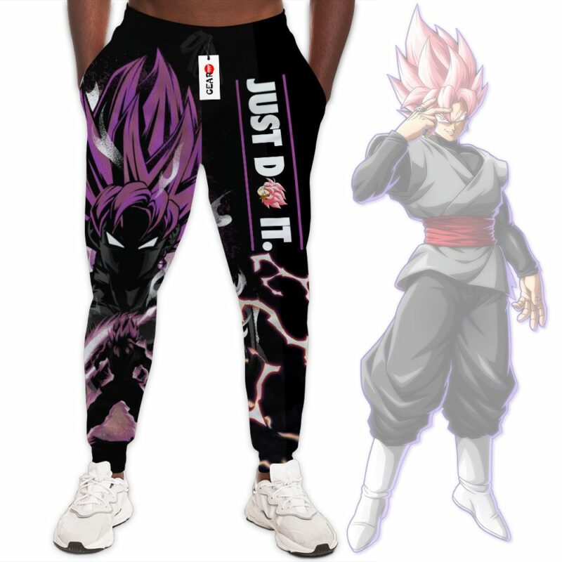 Goku Black Rose Jogger Pants Just Do It Custom Anime Dragon Ball Sweatpants 1