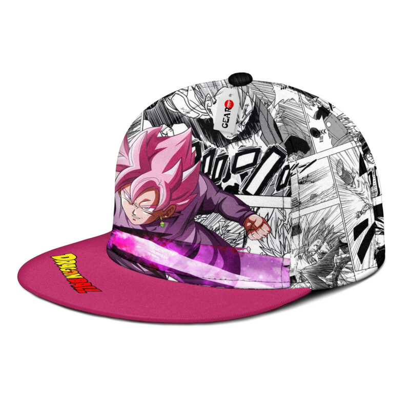 Goku Black Rose Snapback Hat Custom Dragon Ball Anime Hat Mix Manga 3