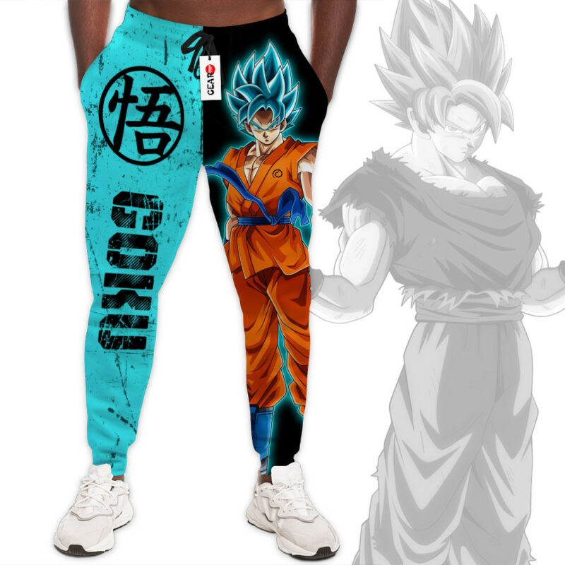Goku Blue Joggers Dragon Ball Custom Anime Sweatpants 1