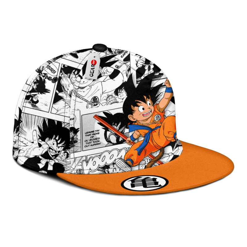 Goku Kid Snapback Hat Custom Dragon Ball Anime Hat Mix Manga 2