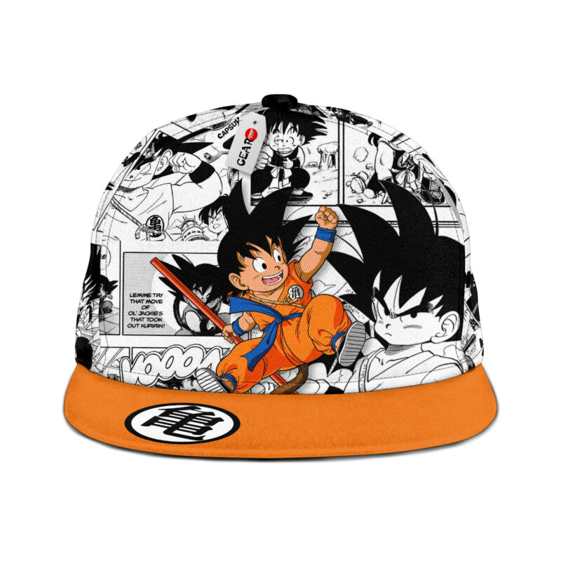 Goku Kid Snapback Hat Custom Dragon Ball Anime Hat Mix Manga 1