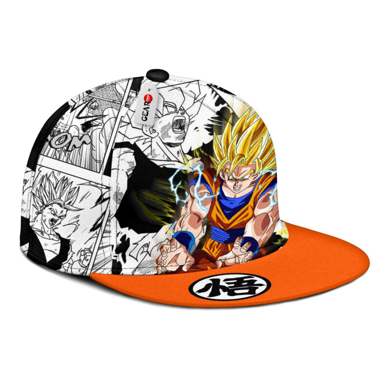 Goku Super Saiyan Snapback Hat Custom Dragon Ball Anime Hat Mix Manga 2