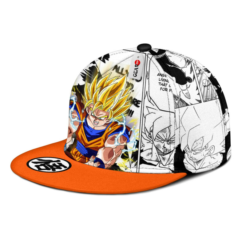 Goku Super Saiyan Snapback Hat Custom Dragon Ball Anime Hat Mix Manga 3