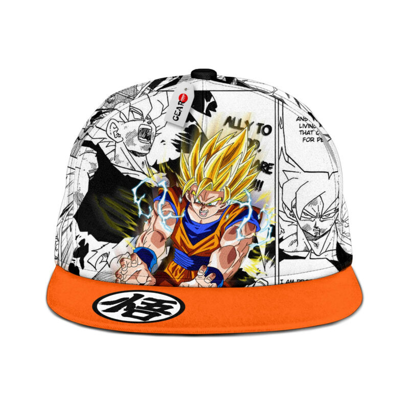 Goku Super Saiyan Snapback Hat Custom Dragon Ball Anime Hat Mix Manga 1