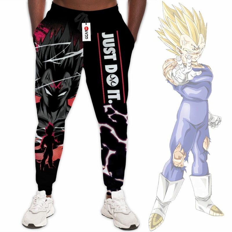 Majin Vegeta Jogger Pants Just Do It Custom Anime Dragon Ball Sweatpants 1