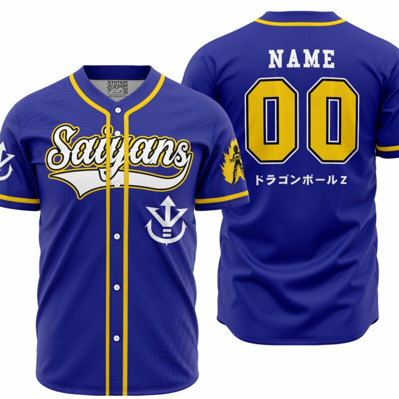 Personalized Saiyan Vegeta Dragon Ball Z Baseball Jersey 1