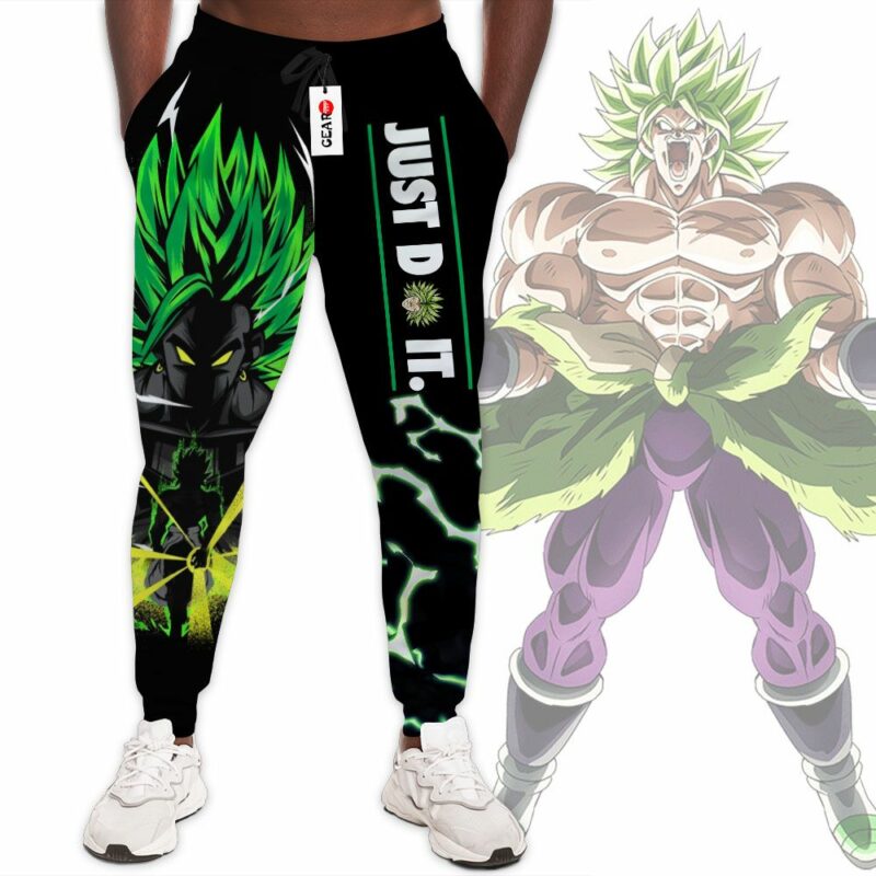 Super Broly Jogger Pants Just Do It Custom Anime Dragon Ball Sweatpants 1