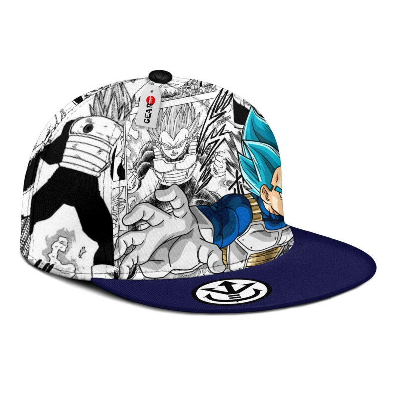 Vegeta Blue Snapback Hat Custom Dragon Ball Anime Hat Mix Manga 2