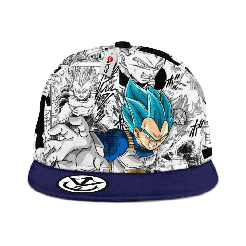 Vegeta Blue Snapback Hat Custom Dragon Ball Anime Hat Mix Manga 1