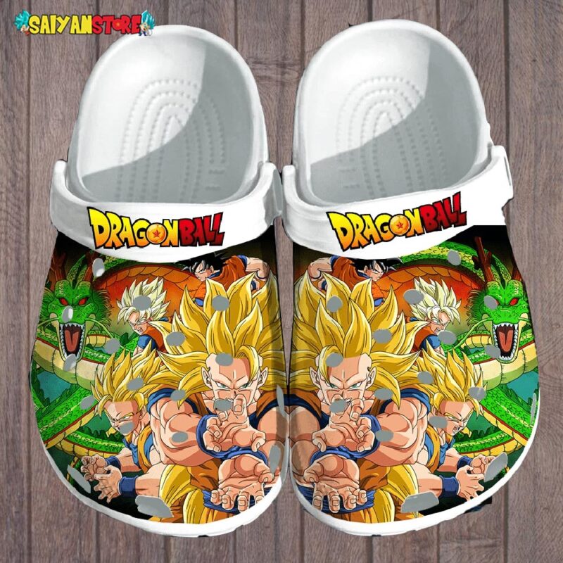 All Of Goku's Forms Crocs Clog Shoes 1