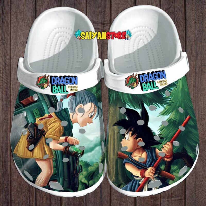 Kid Bulma and Kid Goku Crocs 1