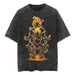 Goku Super Saiyan Transformations Vintage T-shirt